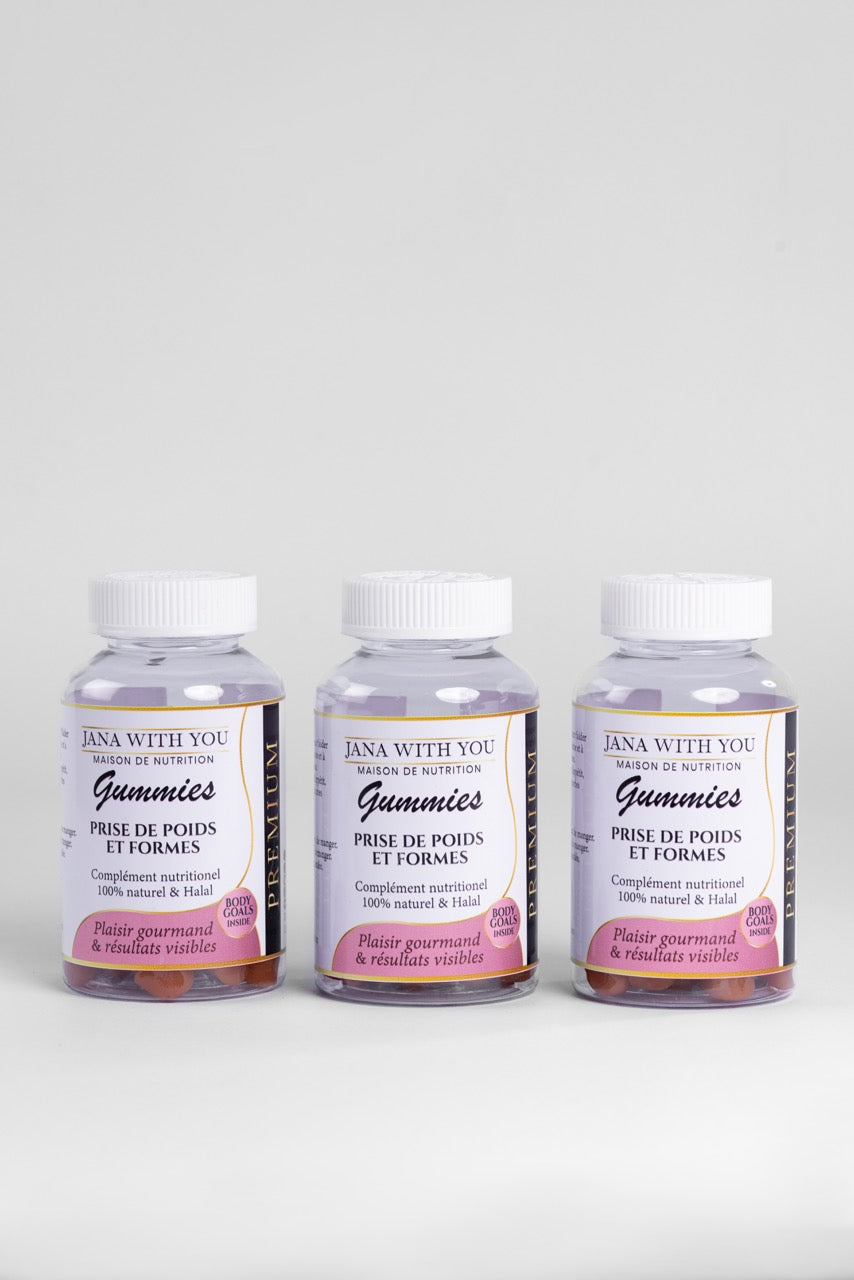 Trio gummies prise de poids et formes (2 en 1)