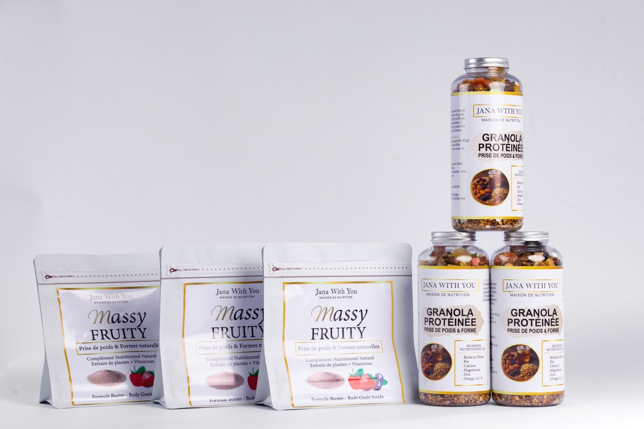 Trio granola prise de poids et formes (2en 1) + Mass fruity