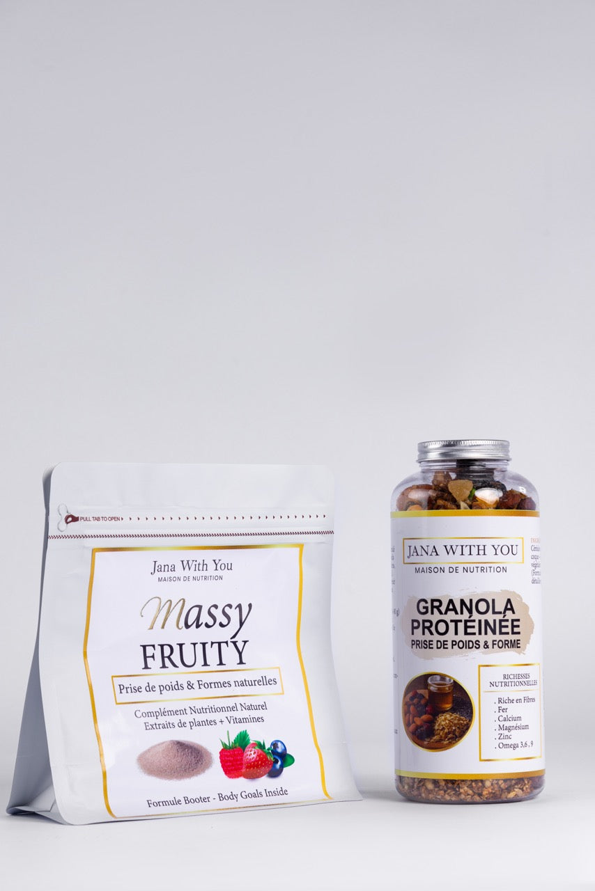 Granola prise de poids et formes (2en 1) + Mass fruity
