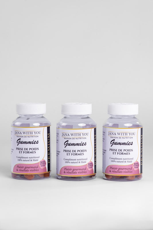 Trio gummies prise de poids et formes (2 en 1)